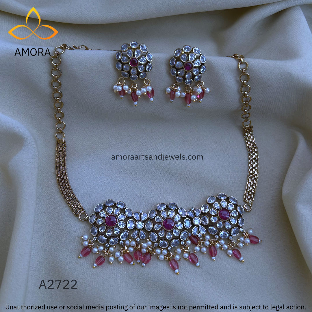 Victorian Polish High Neck Choker - A2722