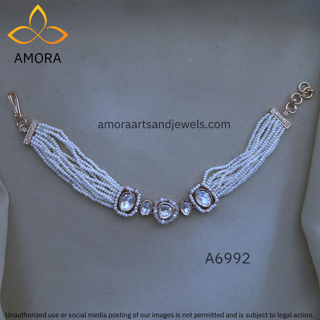 Kundan Pearl Bracelet - A6992