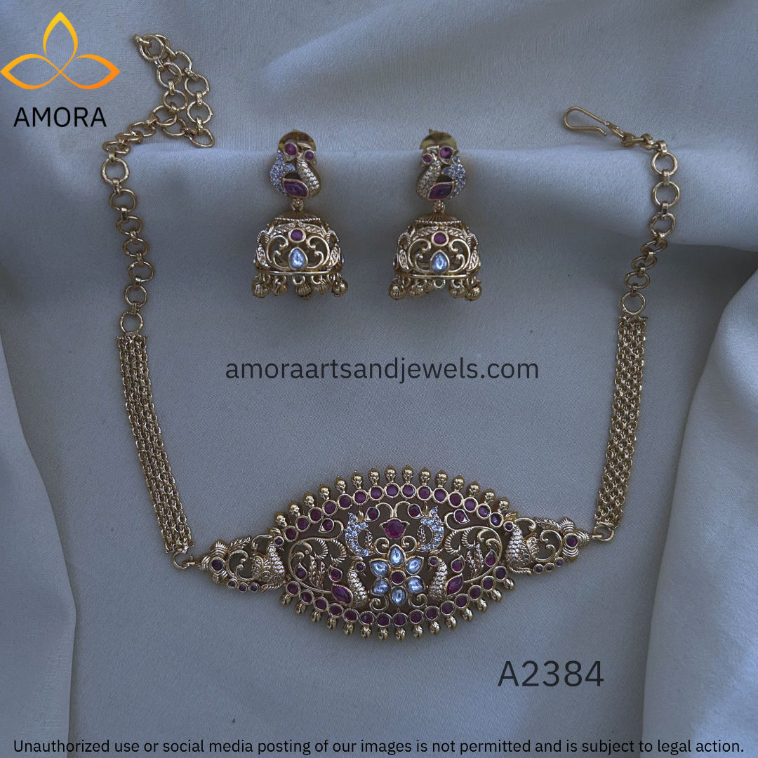 Antique Polished Short Necklace - A2384