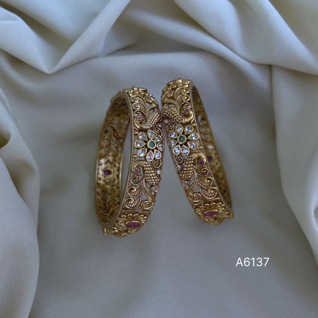 Antique Polished Bangles - A6137