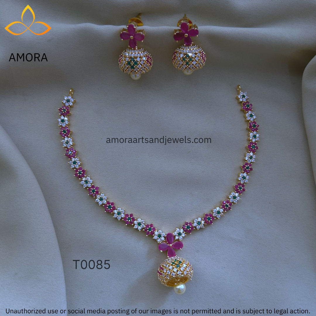 Gold Polish Short Necklace - T0085