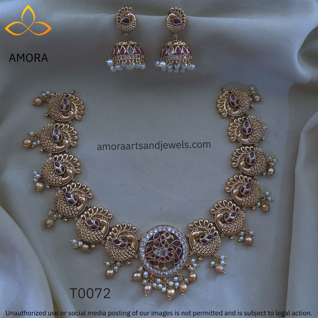 Antique Polished Short Necklace - T0072