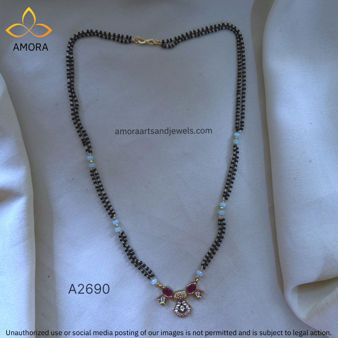 Antique Mangalsutra Pendant - A2690 - 20 to 22 INCHES