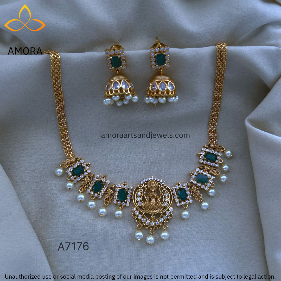 Antique Polished Short Necklace - A7176