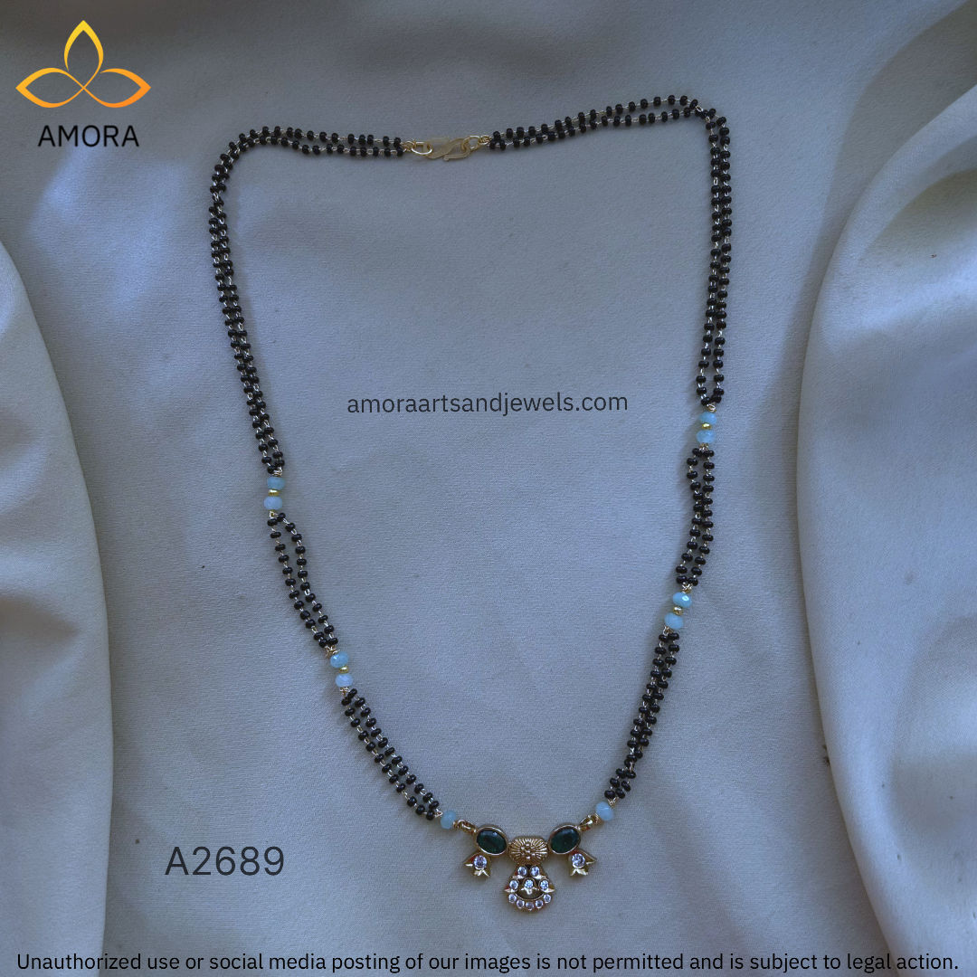 Antique Mangalsutra Pendant - A2689 - 20 to 22 INCHES