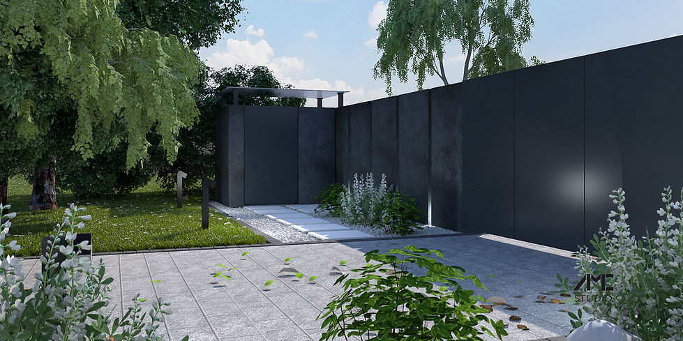 Wizualizacje ogrodzenia frontowego - Dzierżoniów