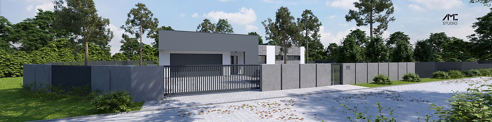 Wizualizacja ogrodzenia frontowego - Bielsk
