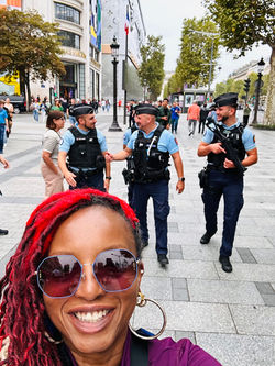 French Police on Avenue des Champs-Élysées