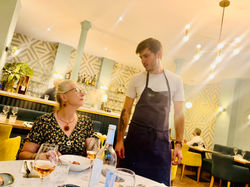 Our friend Vivi & Chef Thomas Colin at Chefs À Tablé, 15 Rue Trousseau