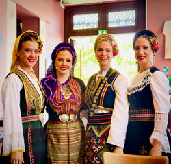 Performers at Serbia House at Parc de la Villette