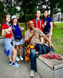 Romanian Olympic Gymnastics team members & Pin Trader at Olympic Village