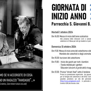 INIZIO ANNO PASTORALE 2024 -2025