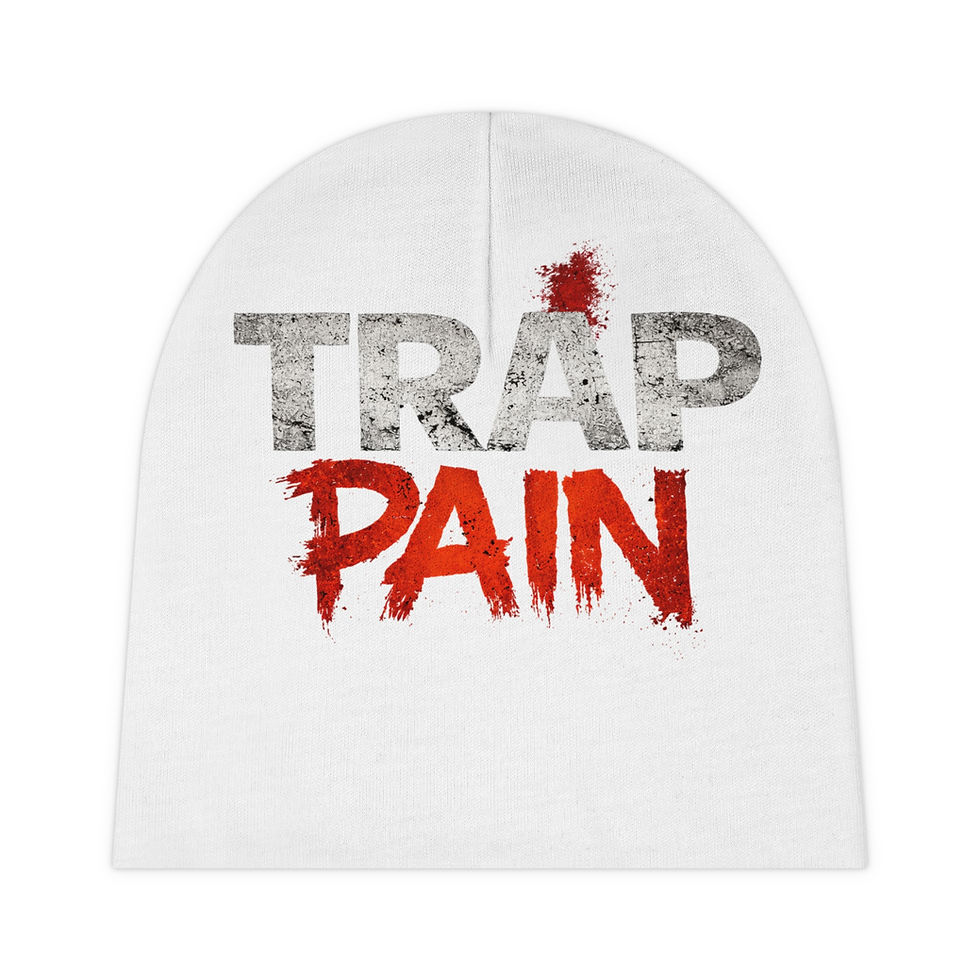Thumbnail: Baby Beanie — 'TRAP PAIN' Graphic Infant Knit Hat