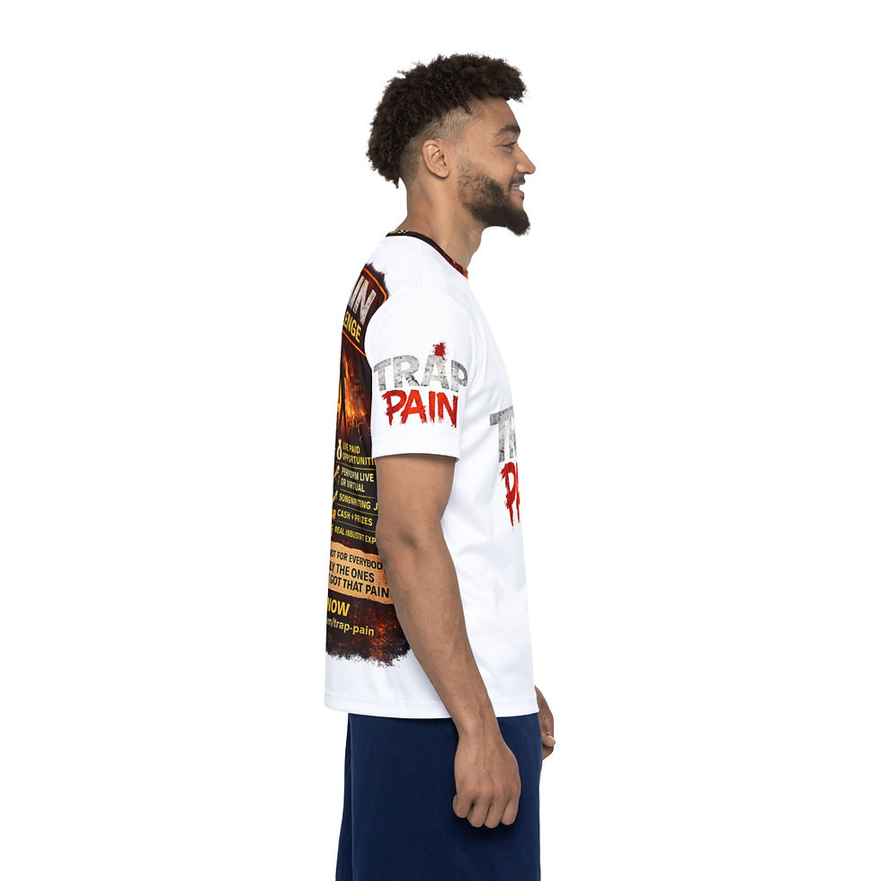Thumbnail: Trap Pain Sports Jersey — "Trap Pain" Graphic Men's Athletic Tee