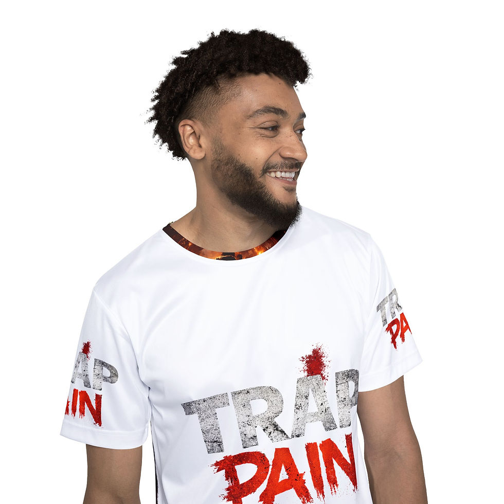 Thumbnail: Trap Pain Sports Jersey — "Trap Pain" Graphic Men's Athletic Tee