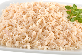 Peito de frango desfiado cozido congelado Dmais Alimentos