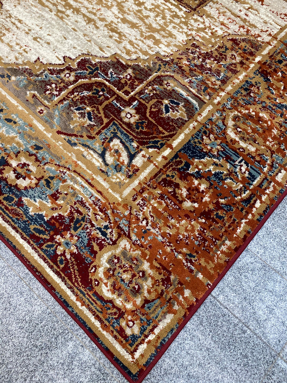Thumbnail: Traditional Distressed Rugs Red Living Room Rug
