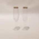 Gold Rimmed Champagne Flutes