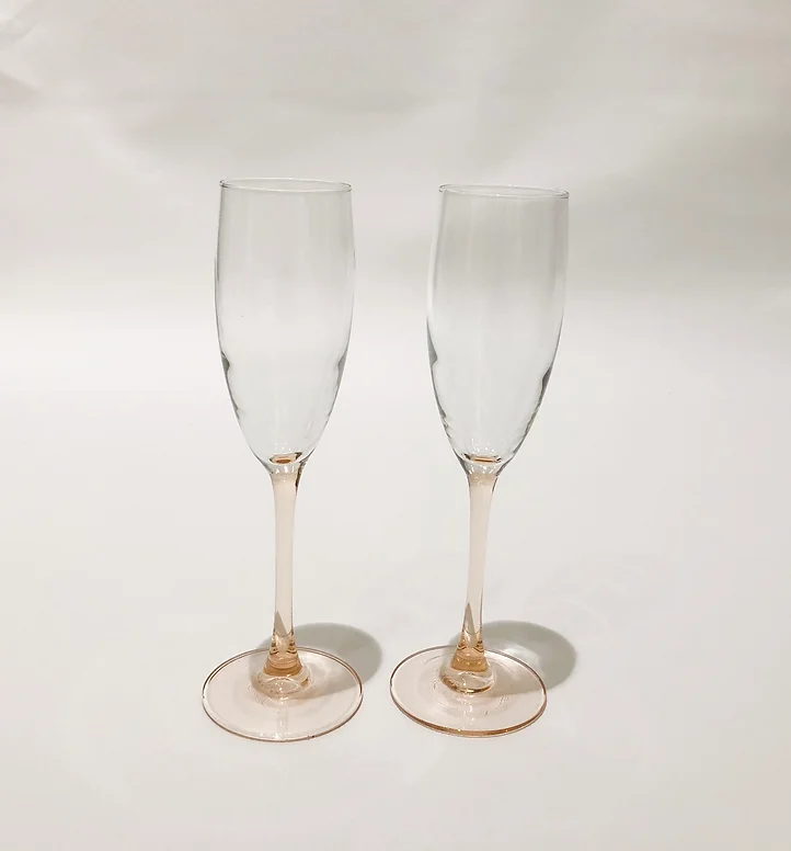 Pink Stemmed Glasses