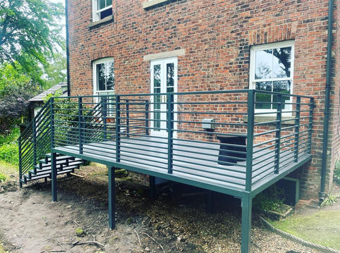 steel fabrication balustrade railing metal fab direct powder coating composite decking raised structure