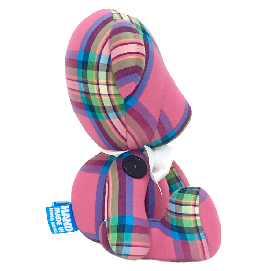 Thumbnail: Hand Made Pink Stripe Teddy Bear - Size L