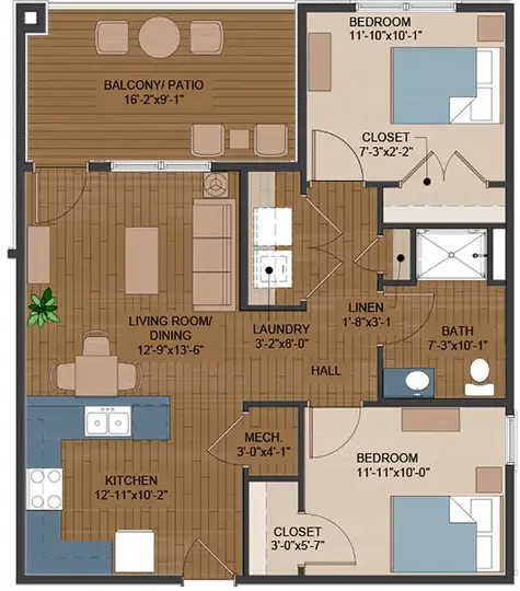 2 bedroom