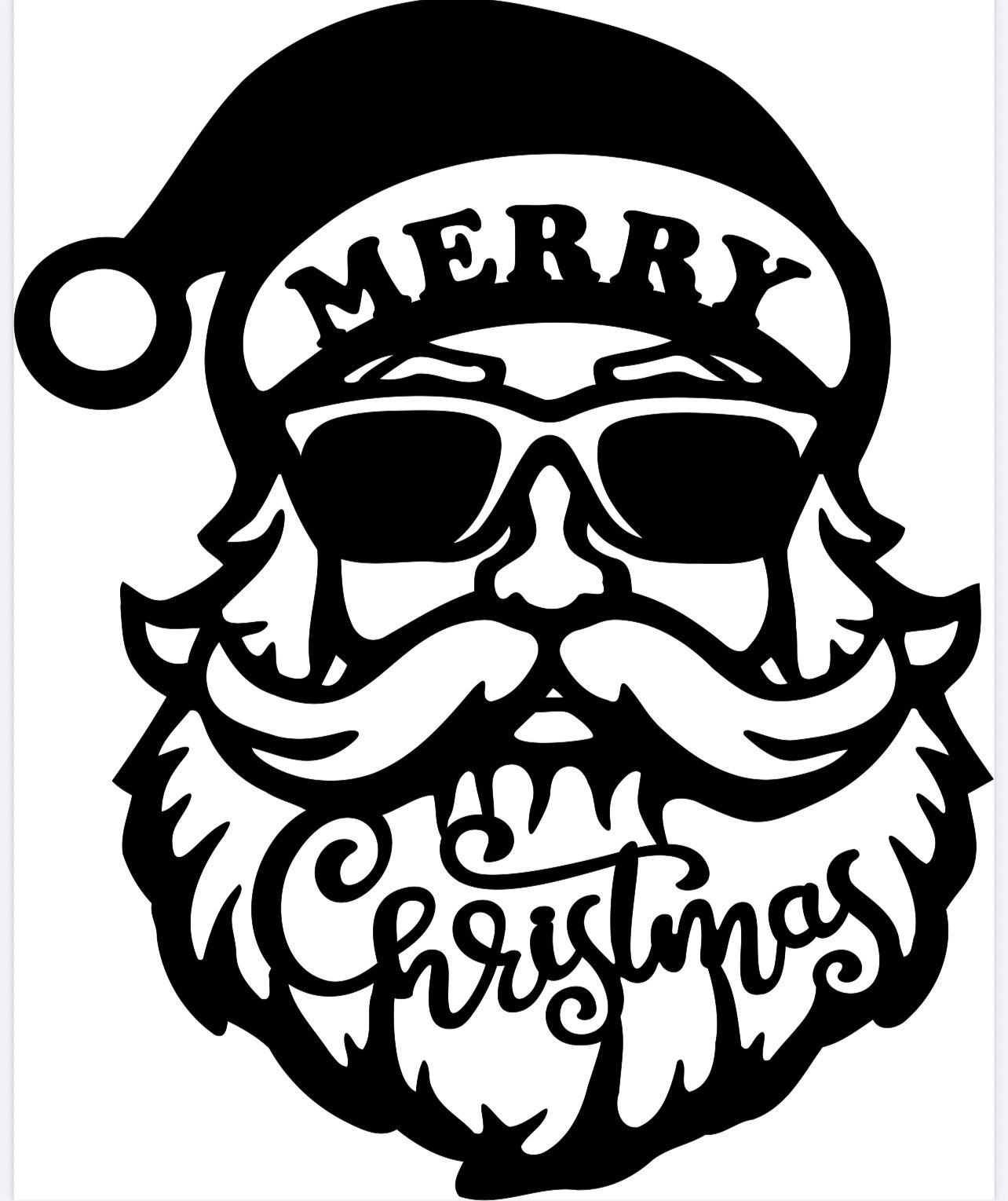 Hipster Santa Clause Sign