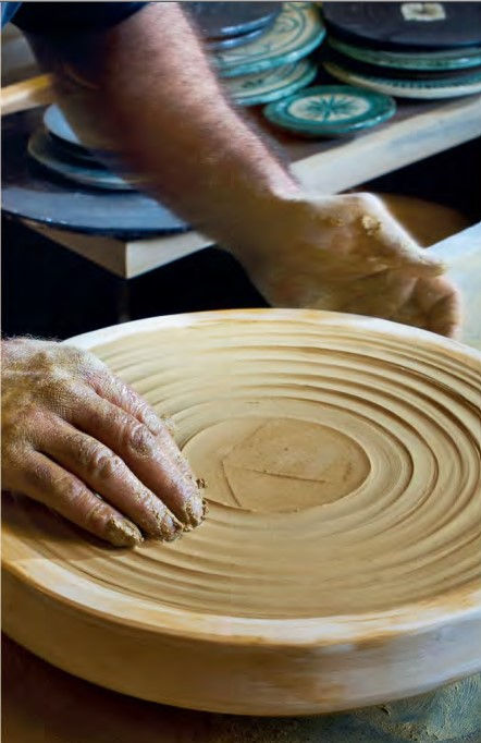 Thumbnail: Oxide Green Handmade Ceramic Decorative Plate