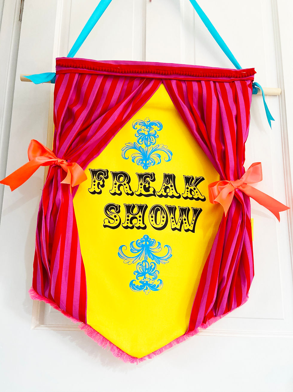 Thumbnail: Freak Show Print Fabric A2 size Wall Hanging
