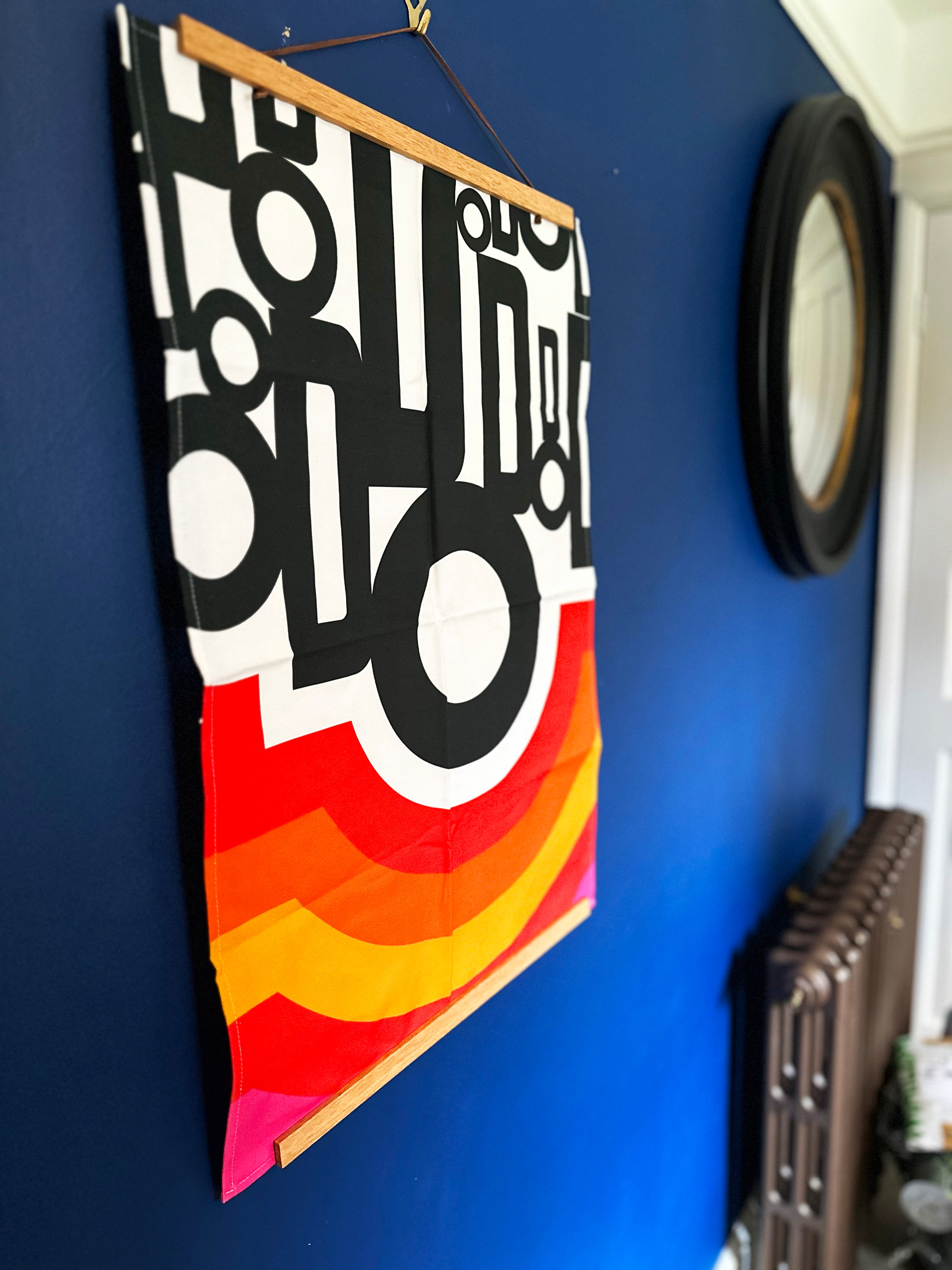 Retro Sixties Print Tea towel