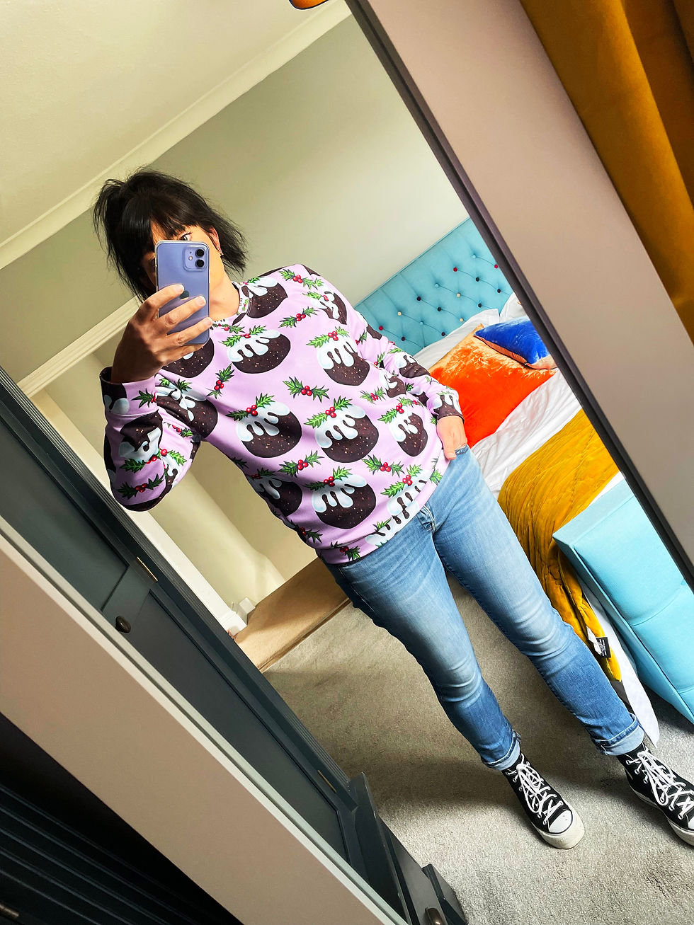 Thumbnail: Christmas Jumper Day UK Women's Patterned Christmas Cake Sweater