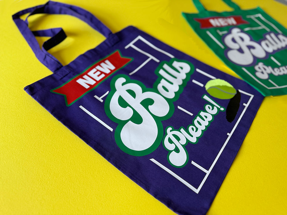 Thumbnail: New Balls Please! Tennis Court Gift Tote Bag - Limited Edition