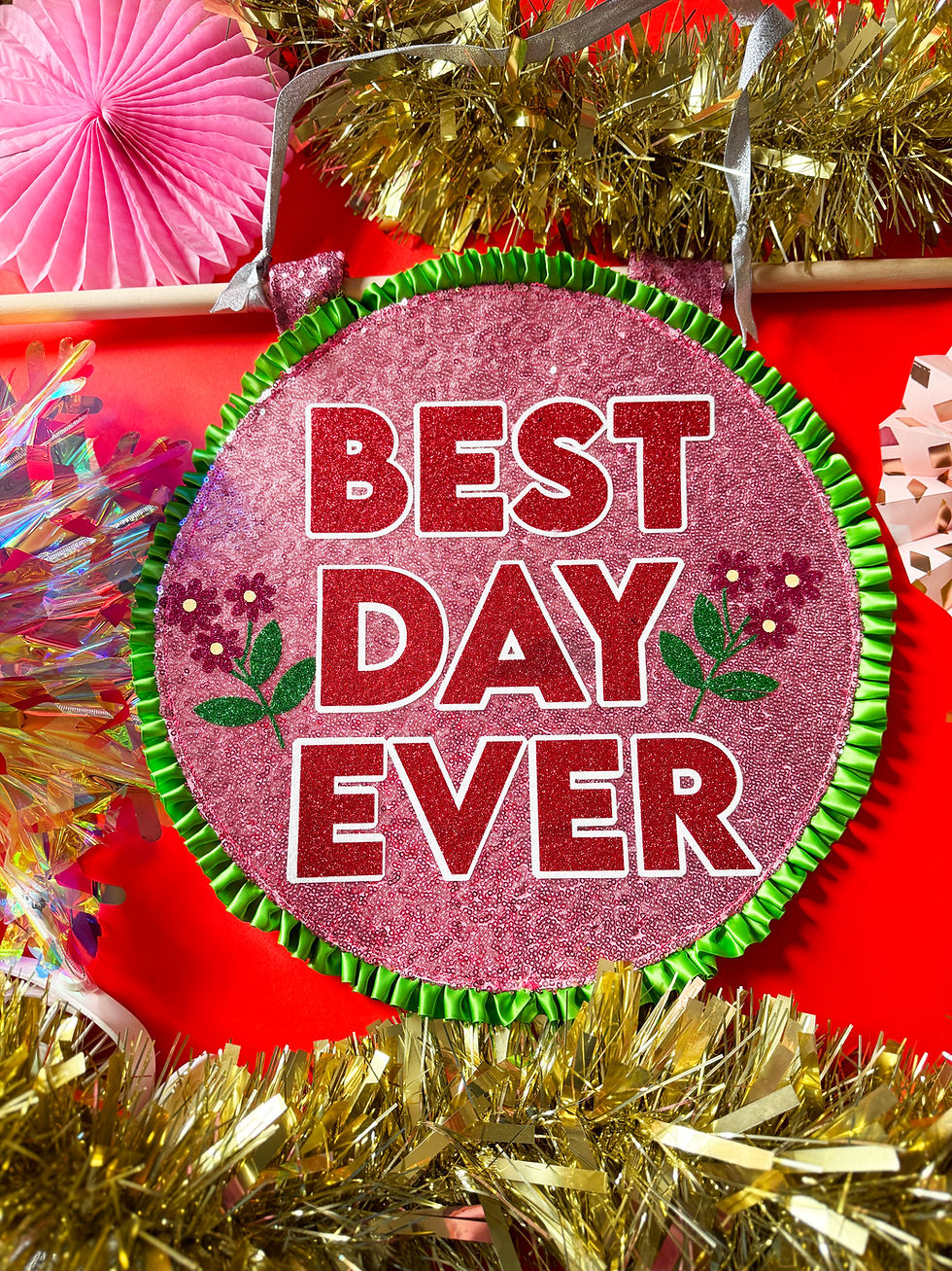 Thumbnail: Best Day Ever Wedding Backdrop Sequin Glitter Wall hanging