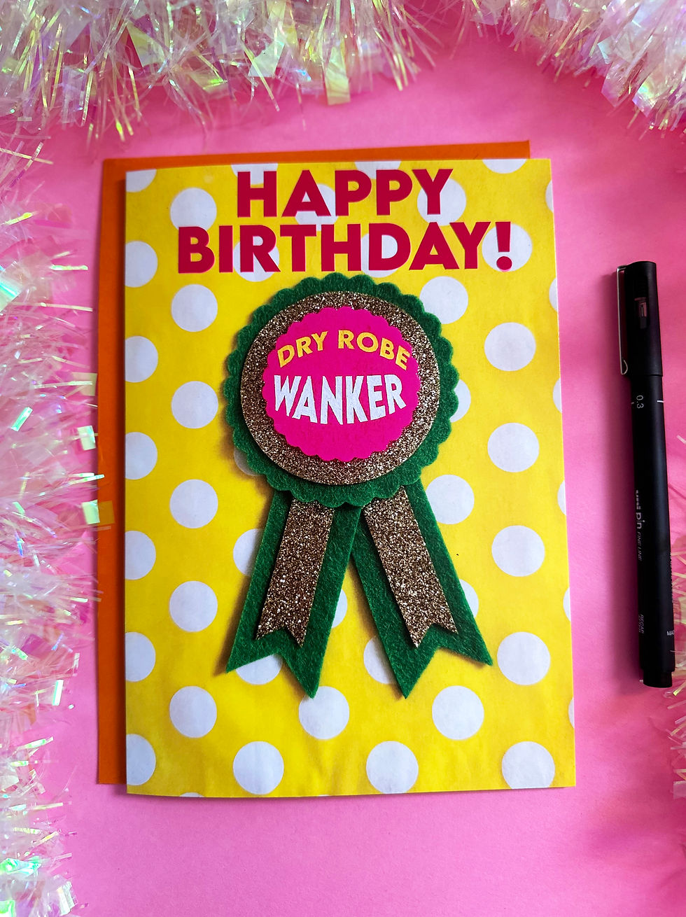 Thumbnail: Dry Robe Wanker Greetings Card Dryrobe wearer Birthday Congratulations Card