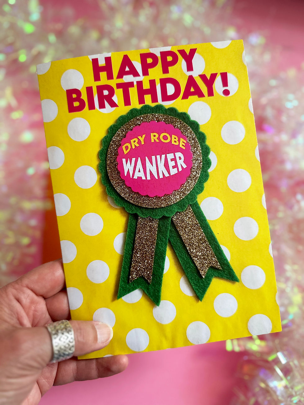 Thumbnail: Dry Robe Wanker Greetings Card Dryrobe wearer Birthday Congratulations Card