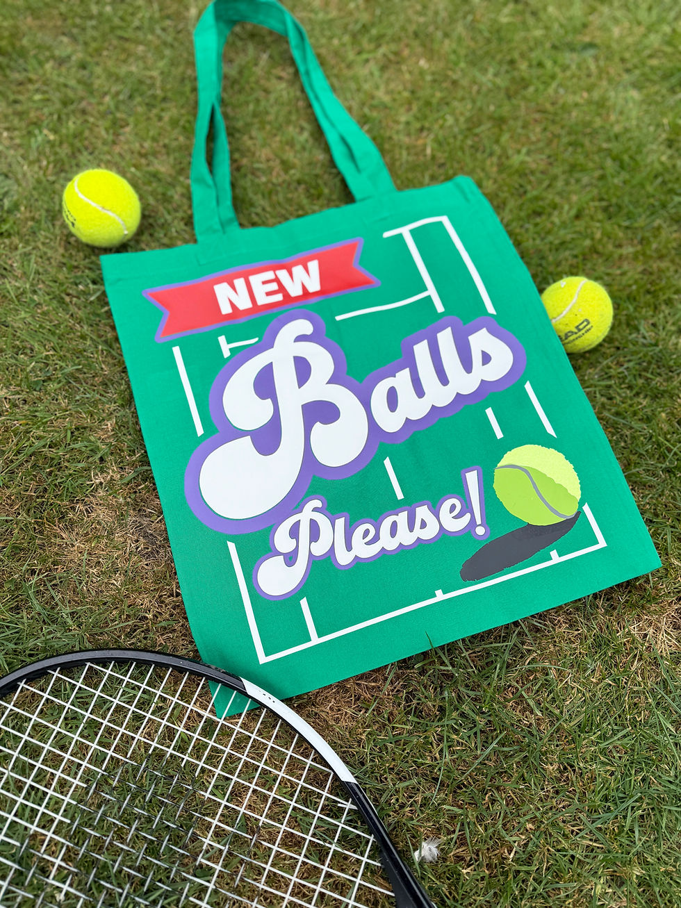 Thumbnail: New Balls Please! Tennis Court Gift Tote Bag - Limited Edition