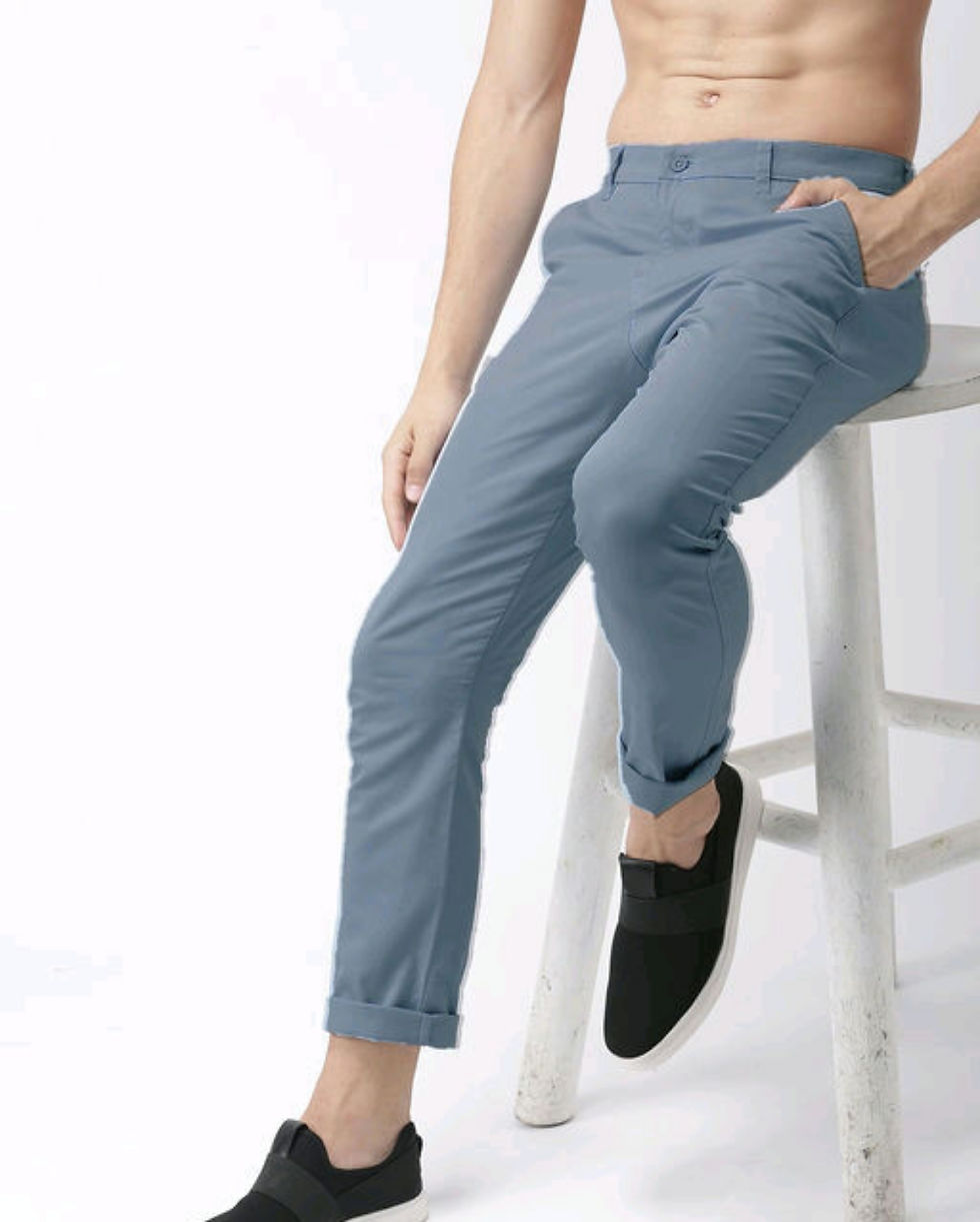 Fashlook Navy Casual Pant For Men