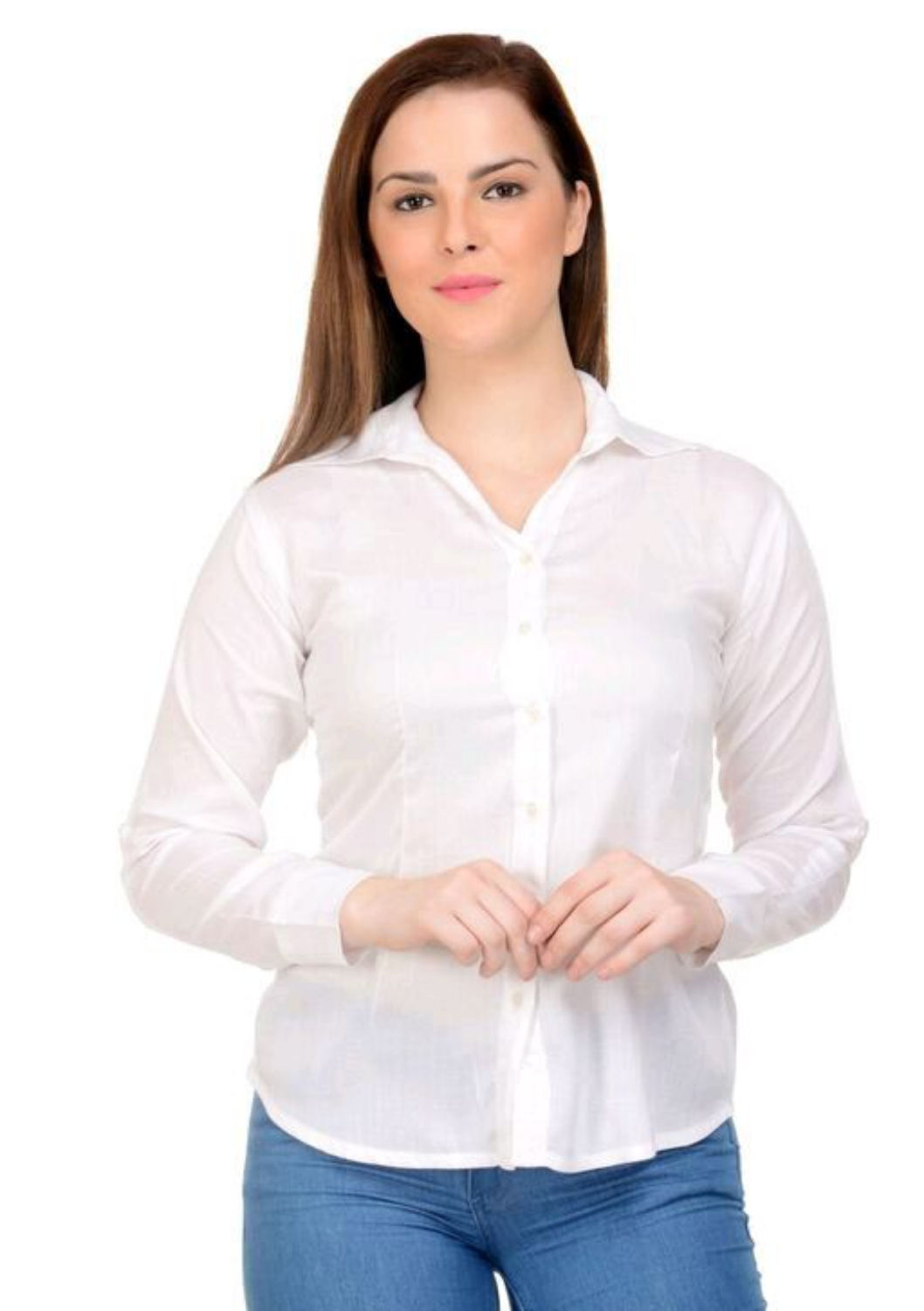 Ladies Shiny Solid Rayon Shirts