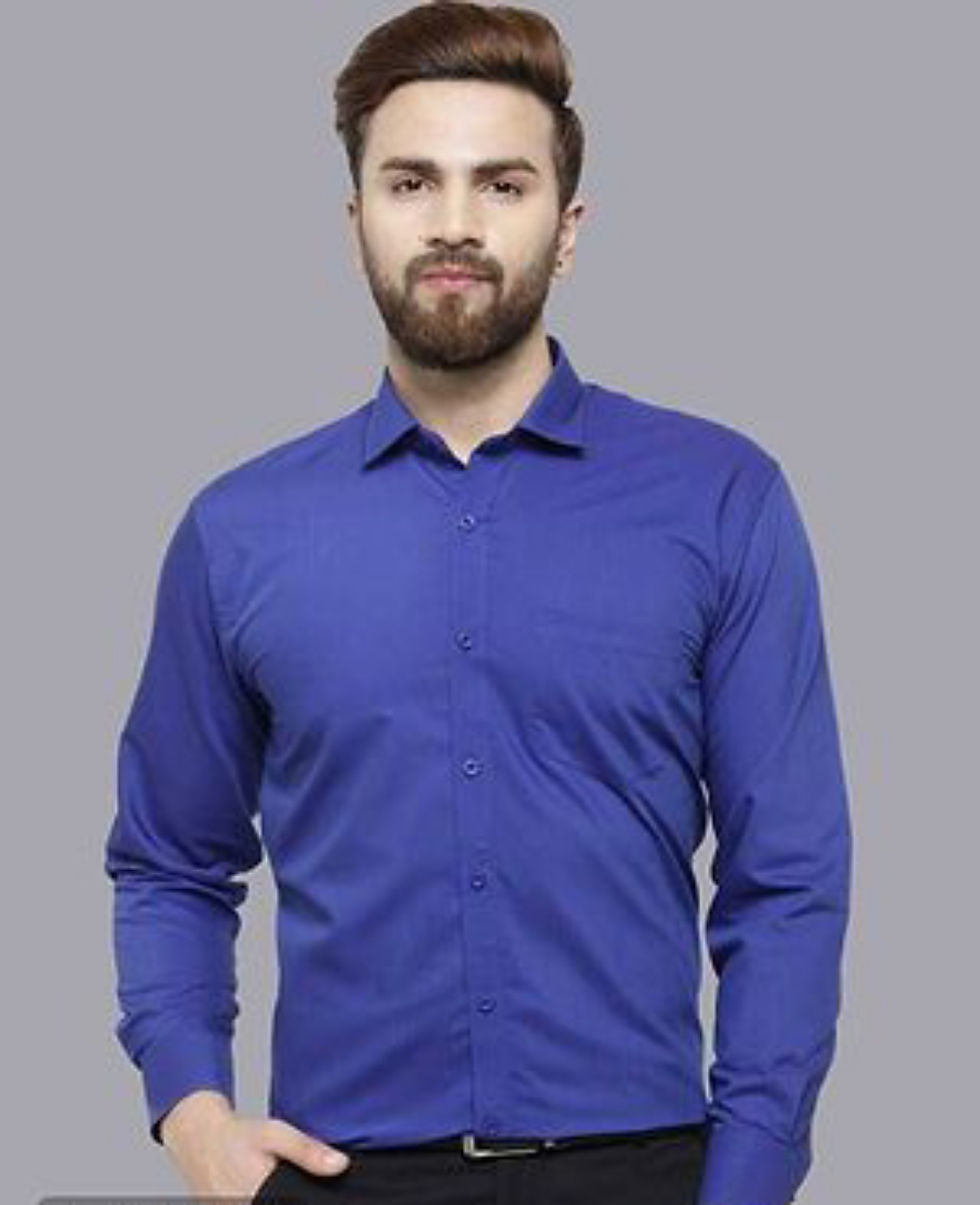 Men's Regular Fit Cotton Solid Formal Shirts