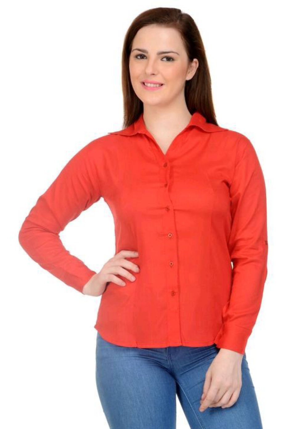Ladies Shiny Solid Rayon Shirts