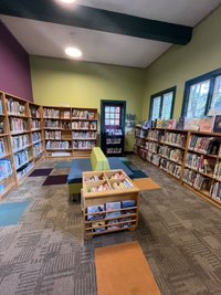 Bowen Island Public Library, stands, books 