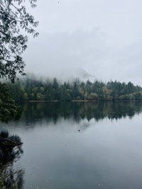 Killarney Lake, Bowen Island, BC, cloudy day