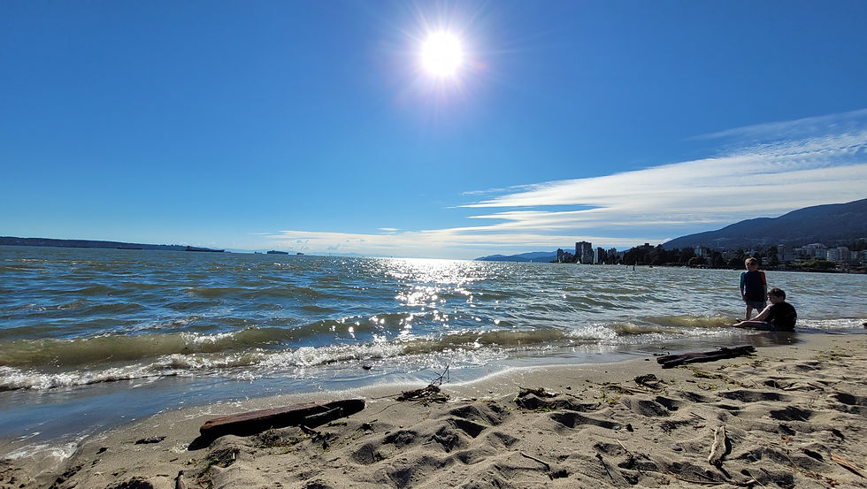 Ambleside Beach, sunny day