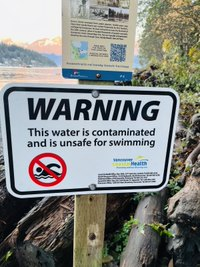 Swim warning for contaminated water