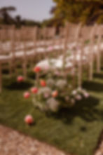 An English Countryside Wedding at Somerley House, pink tulip flower arrangement