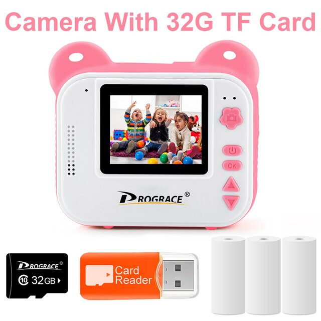 32G Card Pink Camera