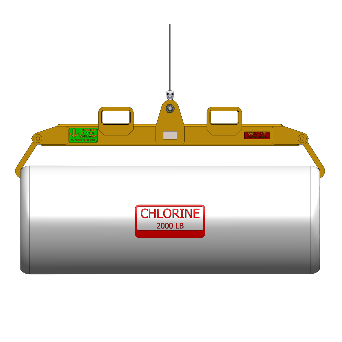 Chlorine Drum Lifter with Pockets for Fork Tynes