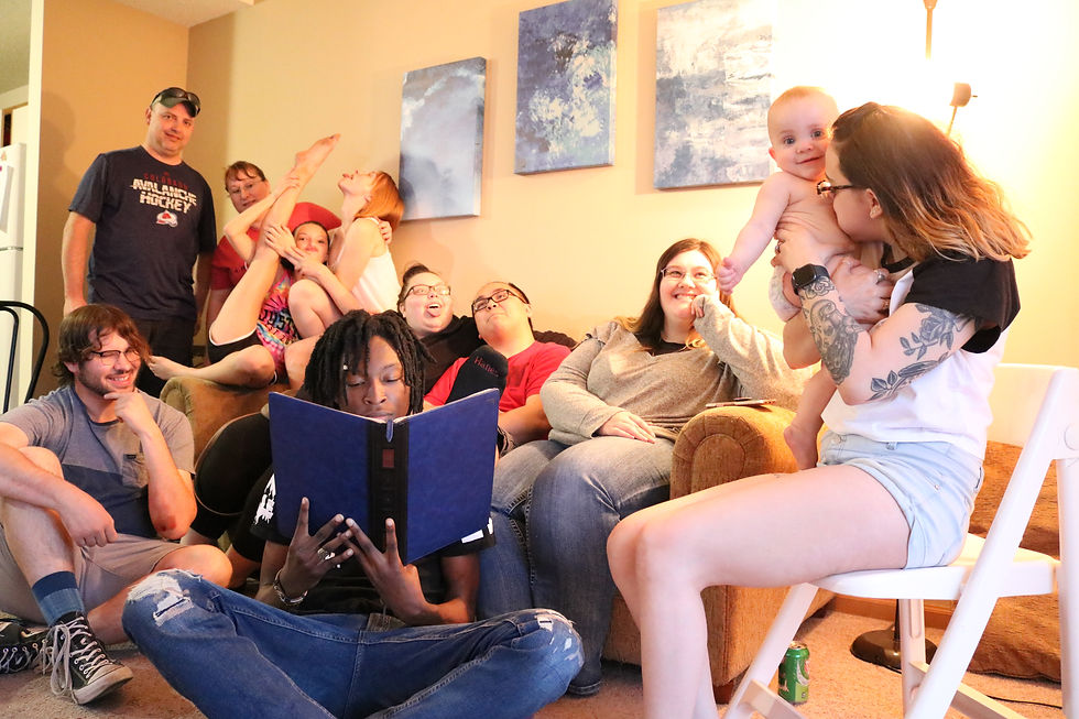 A silly shot from the watch party