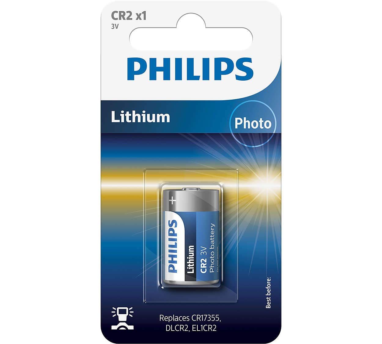 Philips CR2 3V Lithium Battery (Pack of 1)