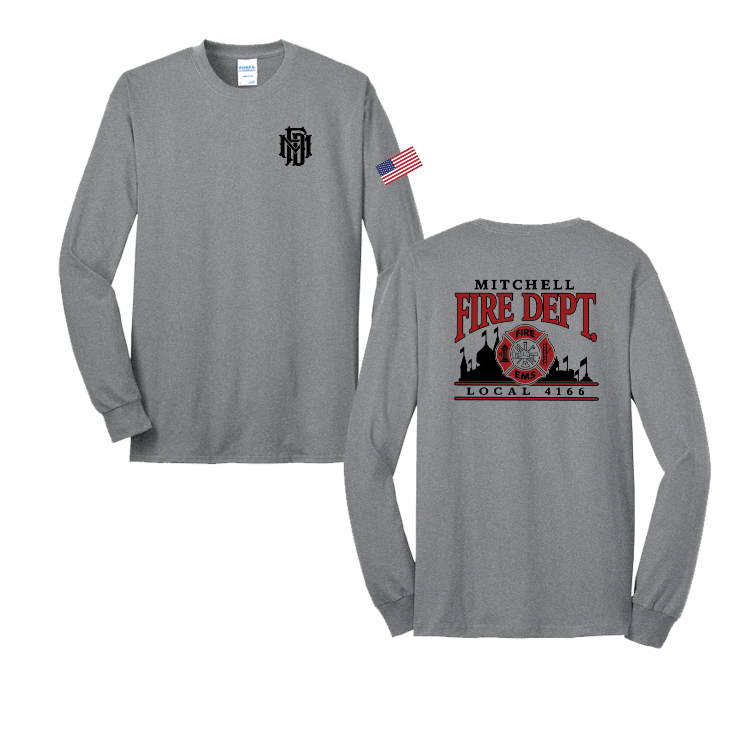 2026 Mitchell Firefighters Union- Tall Long Sleeve Tee